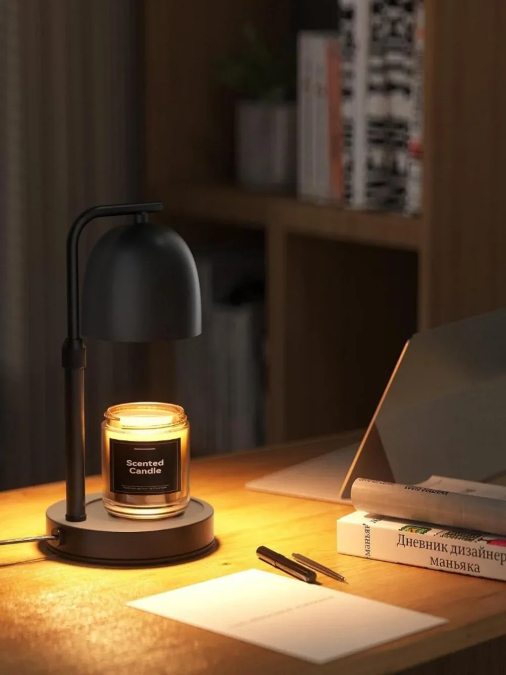 Dimmable Candle Warmer Lamp with Timer & Adjustable Height - Perfect for Home